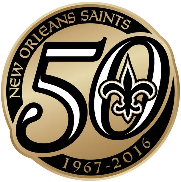 New Orleans Saints 2016 Anniversary Logo DIY iron on transfer (heat transfer)